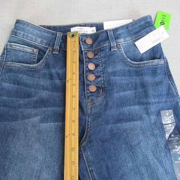 M Jeans Maurice Womens Size 4 Blue Button Fly Straight High Rise Med Wash NWT - Picture 9 of 14